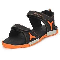Bourge Men Garda-Z6 Black and Orange Floaters-6 UK (40 EU) (7 US) (Grada-16-06)