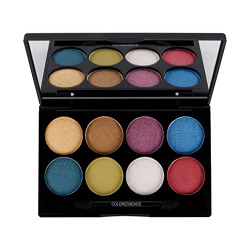 COLORESSENCE Pearl Finish Eyeshadow Palette Weightless Highly Pigmented Shimmer Eye Shade, Single Touch Application - EP-2 (10 Colors)