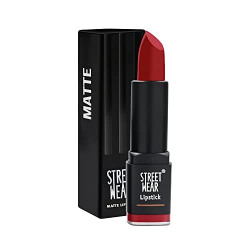 STREET WEAR Matte Lipstick -RECKLESS PINK (Pink) - 4.2 gms -Longwear, Velvety texture, Fade-resistant, High Color payoff, Lightweight Matte Lipstick, Plant-based Canuuba wax, Paraben-free