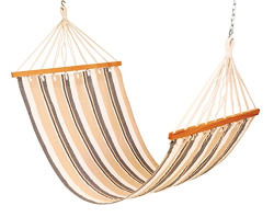 Hangit Cotton Hammock (Beige Stripe, 335 Centimeters)