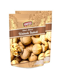 EXOTES California Walnut Inshell Pouch, 500 g Pack of (2x250grams)