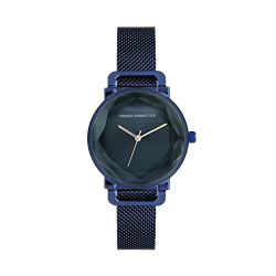 French Connection Analog Blue Dial Women's Stainless Steel Watch-Fcl0008E-R