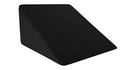 MOJOREST Memory foam Wedge Pillow to Support and Elevate Neck, Head and Back with Removable Cover (Black, Standard) Pack of 1