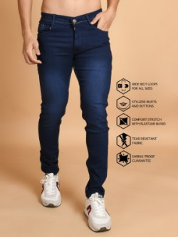 Lzard Slim Men Dark Blue Jeans