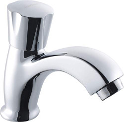 Hindware Contessa NEO F730002CP Brass Pillar Cock Long Neck (Chrome, Silver)
