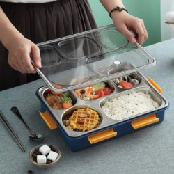 Coinfinitive 1280 ml 5  Compartments(Steamer  Lunch Box)