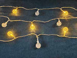 Koicaxy Crystal Bubble Ball String Lights 15 Meter 100 LED Fairy String Lights Plug in with Remote 8 Modes Indoor Outdoor Home Decoration Light for Party Birthday Christmas Garden Tree