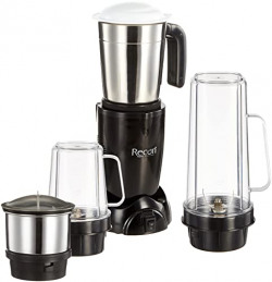 NUTRAFEEL 450 Watt Juicer Mixer Grinder with 2 Stainless Steel & 2 Poly Carbonate Jars with lid