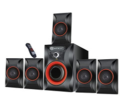 WEBOOT Choral 5.1 Channel Multimedia Home Theater Speaker System 100 Watt RMS Compatible with Bluetooth/FM/SD Card/AUX/USB with Bluetooth & Remote Control- Orange
