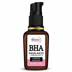 StBotanica Bha Salicylic Acid 2% + Hyaluronic Acid 1% Skin Clarifying Face Serum, 20ml for Blackheads, Acne & Sebum Control