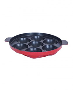 Nirlon Non-Stick Aluminium Appampatram, Black