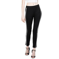 FabAlley Regular Fit Regular Length Poly Blend Womens Leggings (Black, Large)