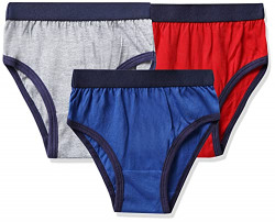 Gubbarey Cotton Boys Underwear (Pack of 3) Regular (UGB6014-2-3 Yr_Blue, Gray, Red_2 3 Years)