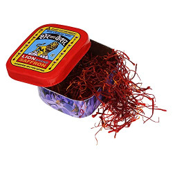 LION BRAND SAFFRON Original Kashmir Lacha Saffron/ Kesar/ Keshar (Certified Grade A) for Biryani, Beauty, Improved Health and Tilak (Pack of 1 (1gram))