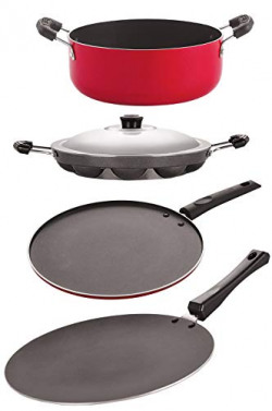 Nirlon Non-Stick Coated Dishwasher Safe Aluminium Kitchen Utencils Set(CT12_ST12_AP12_CS24)