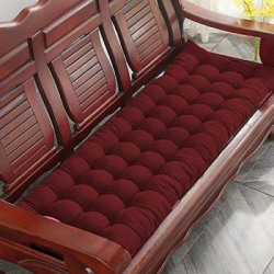 OneNonly Rocking Chair Cushion Microfibre Solid Chair Pad Pack of 1(Maroon)