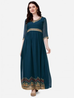 LooksLink Anarkali Gown(Blue)