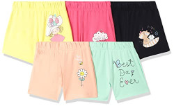 Amazon Brand - Jam & Honey Baby-Girl's Casual Shorts (GSHOPO5_Multicolor 1_6-9 Months)