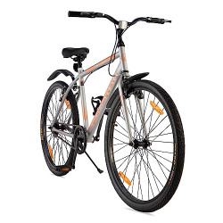 Urban Terrain Denver Cycle/Bicycle City Bike 26T Single Speed Bike with Complete Accessories Bicycle for Men/Boys UT7003S26 | Ideal for 13+ Years, Silver