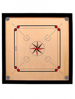 Wanna Party Wooden Carrom Board 26x26 Inches (Coins & Striker are Included)