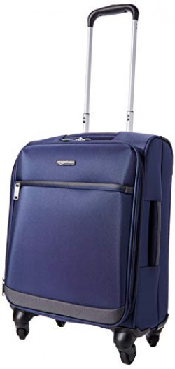 AmazonBasics 53 cm Navy Blue Softsided Cabin Trolley