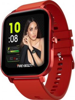 Fire-Boltt Epic with 2.5D Curved Glass,SPO2, Heart Rate tracking, Touchscreen Smartwatch(Red Strap, Free Size)