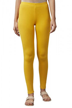 Elleven Women's Skinny Tight (21CRE60162-603573_Yellow_4XL)