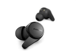 Philips Audio TWS TAT1207BK True Wireless Earbuds with IPX4 Water Resistance, 18 Hour Playtime (6+12), C-Type Charging and Voice Assistant (Black)