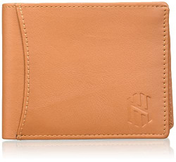 Nelle Harper Men's Leather Bifold Wallet, Tan, (NHMLWV002)