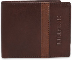 KILLER Men Casual Brown Artificial Leather Wallet(6 Card Slots)