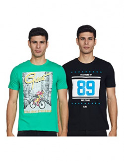 Cloth Theory Men's Checkered Regular T-Shirt (CTMPO2_Multicolor 13 M)