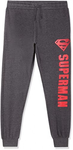 Superman by Kidsville Boy's Regular Joggers (STY-18-19-005912_Grey_4-5 Years