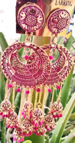 Unnati Unique earrings Pearl Alloy Tassel Earring
