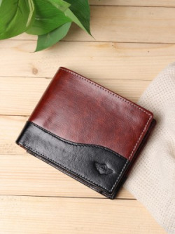 METRONAUT Men Casual, Evening/Party, Formal, Travel, Trendy Brown, Black Artificial Leather Wallet(8 Card Slots)