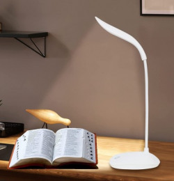 Dark Solutions Study lamp Rechargeable Led Touch On Off Switch Student Study Reading lamp Table Lamp(30 cm, White, Pink, Blue)