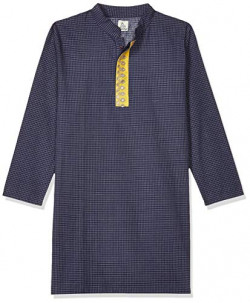 A Little Fable Boy's Cotton Regular Business Suit Vest (ALFBSH37815_Blue_6 7 Years)