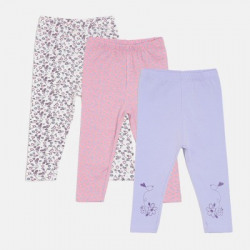 MINI KLUB Legging For Baby Girls(Multicolor Pack of 3)