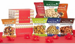 Nutty Gritties On The Go A Pack of 7 Flavored Dry Fruits Combo(Sport Mix 30g, Jumbo Cashew 21g, Nuts 21g, Thai Chilli Blend 24g, Barbeque Almonds 21g,, Southern Pepper Cashew 21, Jumbo Cashew 21g)
