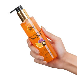 Mintroots KuKui and Orange Facial Cleanser ( Face Wash ), No Harsh Chemicals, Naturally Scented, Cruelty-Free, Saffron + Kukui + Avocado + Sunflower + Macadamia + OliveOil + Aloe Vera (180 ml)