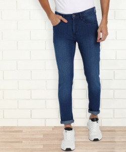 PROVOGUE Skinny Men Dark Blue Jeans