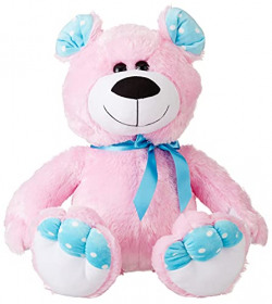 Amazon Brand - Jam & Honey Pink Jolly Bear Soft Toy, 50 cm