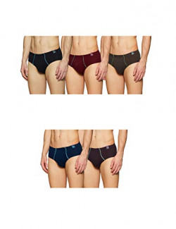 Euro Men's Cotton Brief (Pack of 5) (Colors May Vary) (Small)