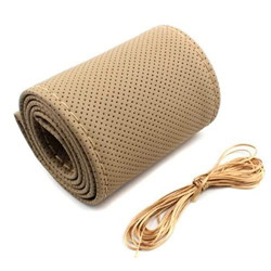 Kingsway Leatherite Stiched Steering Cover Suitable for Honda City, Model Year : 2014 - 2016, Color : Beige, PU, Set of 1 Piece