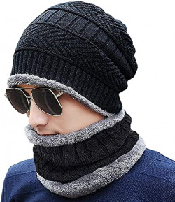 Woolen Hat Cap,Woolen Neck Warmer Scarf Men & Women, Blairmore 'Funko Pop!: Xena Winter Woolen Cap Hat Woolen Neck Warmer Scarf Set for Men & Women Velvet Neck Scarf Free Size (Multy-1)