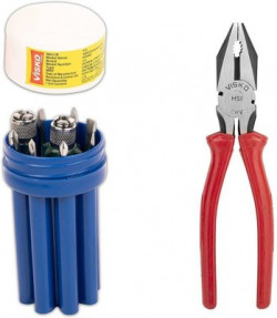 VISKO 810 Tools Kit With 8 Blades Combination Screwdriver Set with Tester (9-Pieces) and 8-Inch CRV Plier Hand Tool Kit(2 Tools)