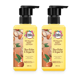 Buds & Berries Fruit Nourish Shea Butter and Argan oil Body Lotion Rich Moisturisation Normal to Dry skin | NO Paraben - 240 ml Cream | Pack of 2 (480 ml)