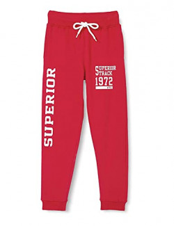 T2F Boy's Joggers Track Pant (13-14 Years, Red)