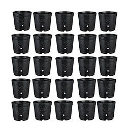 Kraft Seeds Plastic Flower Pots (25 Pcs, 6 Inch, Black) | Plant Pots for Home Garden | Durable Planters for Nursery and Home Garden | Pots for Lawns and Patio | Flower Pots for Balcony and Terrace