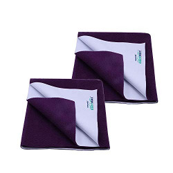 Newnik Quick Waterproof Dry Sheet Small Combo Pack of 2 Plum (Each Size : 50 cm x 70 cm)