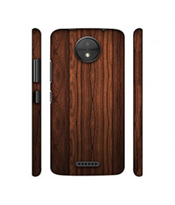 Casotec Wooden Texture Design 3D Printed Hard Back Case Cover for Motorola Moto C Plus